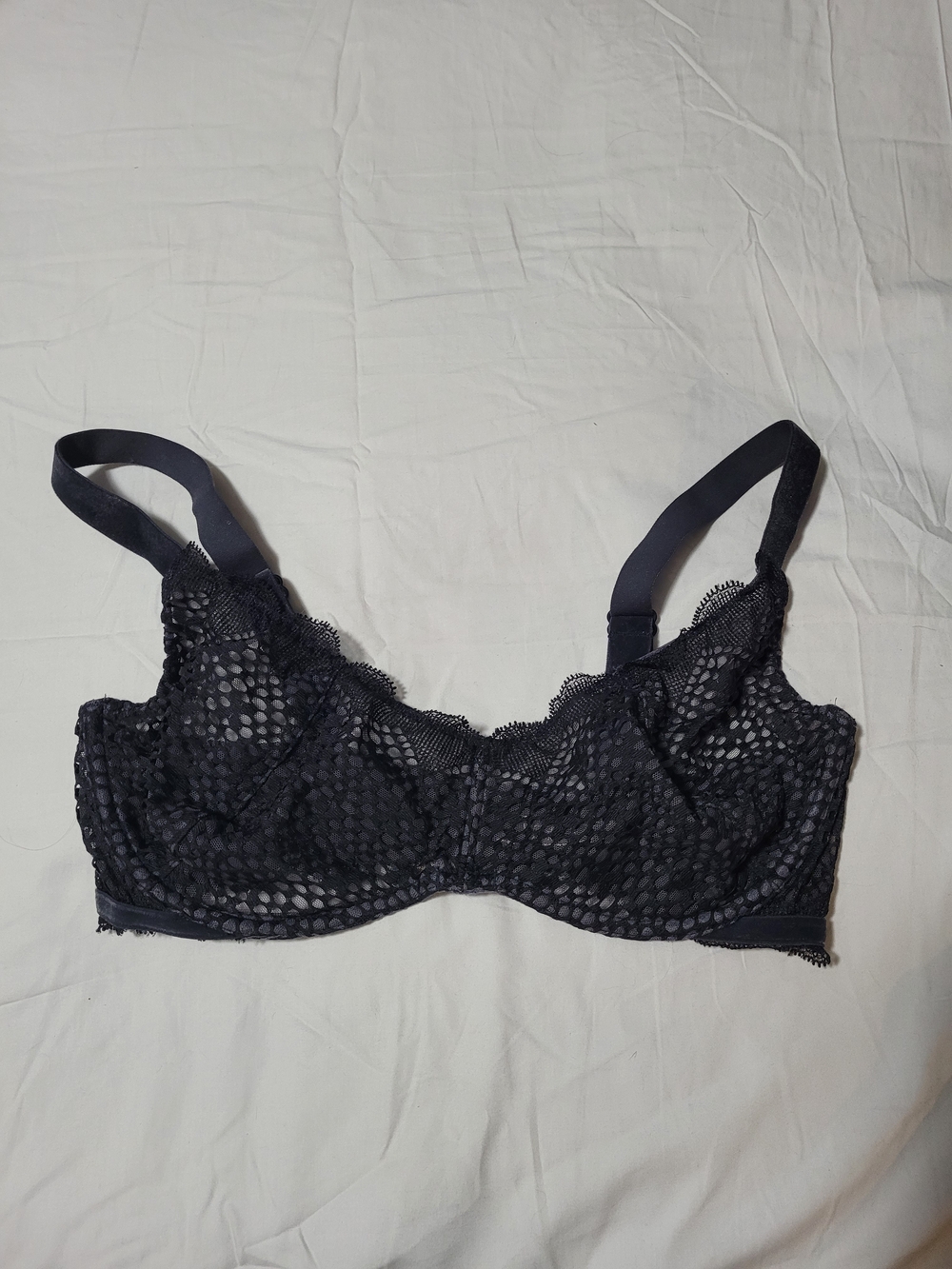 Victoria's Secret Black Lace Unlined Underwire Bra